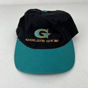 VTG 80s 90s Gold's Gym Workout Promo Weights Purple Black Snapback Hat Cap OSFM